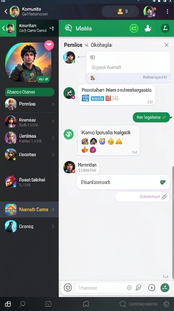Karakter unik yang bisa Anda pilih.