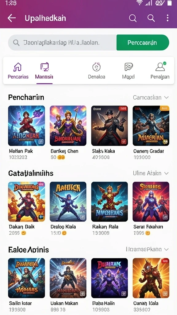 Tangkapan layar menampilkan antarmuka utama BW888 yang menarik.