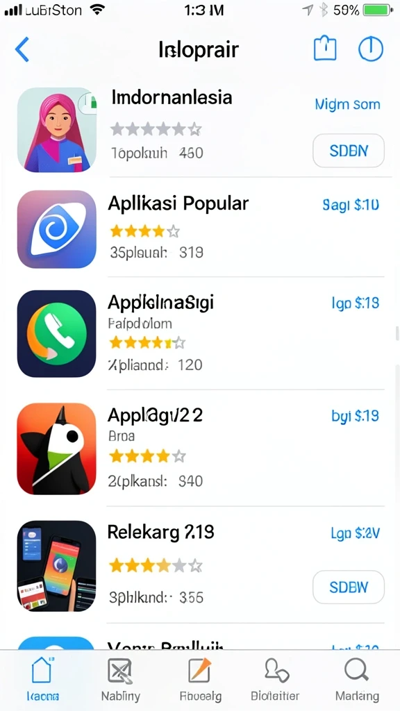 Layar pemilihan mode permainan yang menarik.