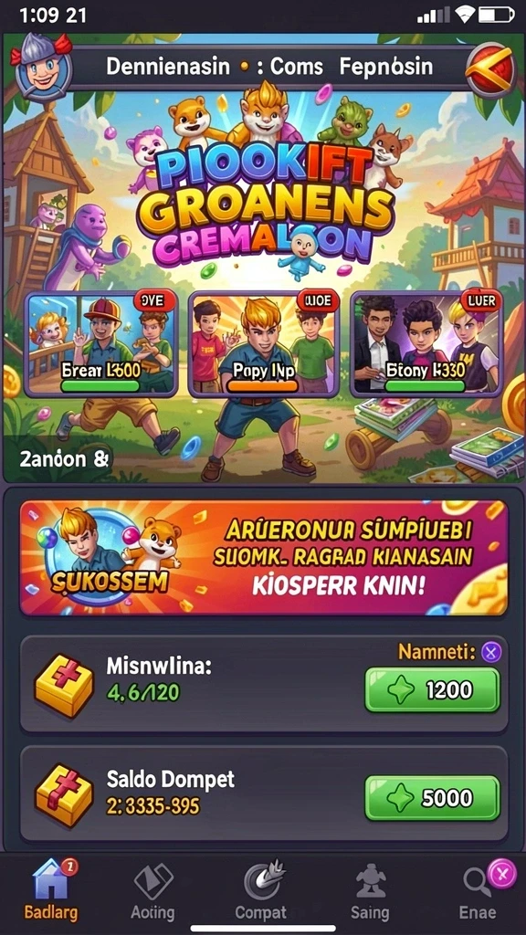 Fitur tantangan yang menguji kemampuan dan strategi pemain.