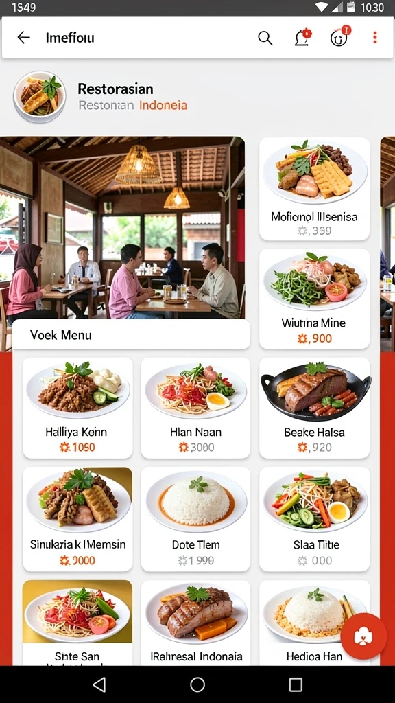 Tampilan antarmuka yang user-friendly.