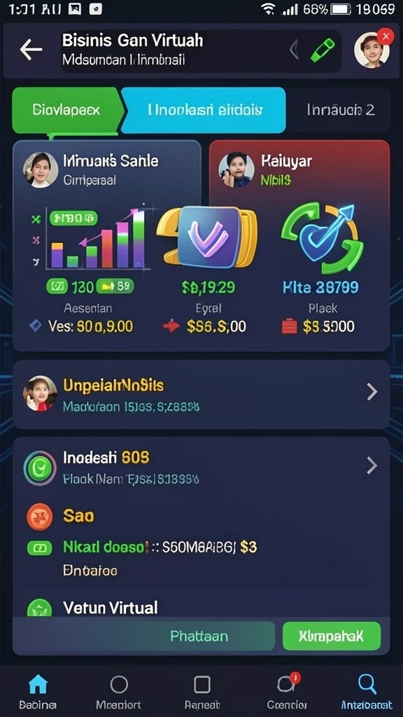 Sistem kustomisasi karakter yang menarik.